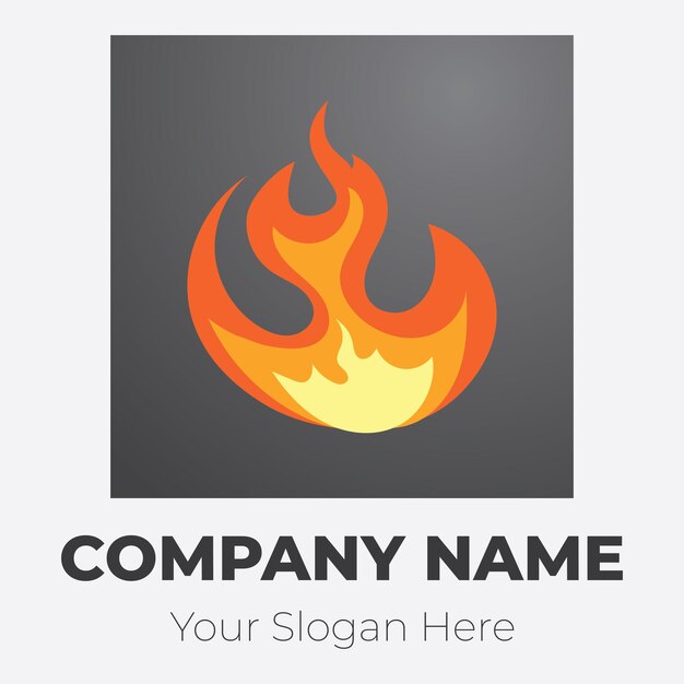 Flame logo design template illustration