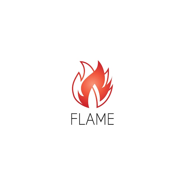 Flame logo graphic design concept