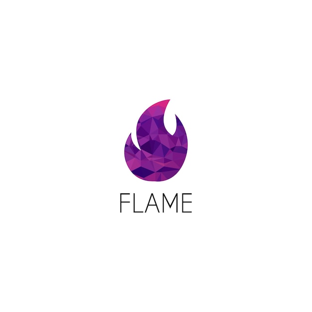 Flame logo graphic design concept