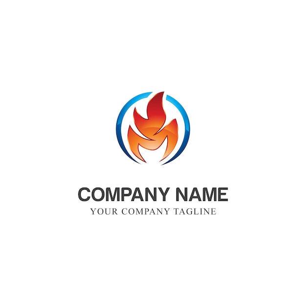 Flame logo template