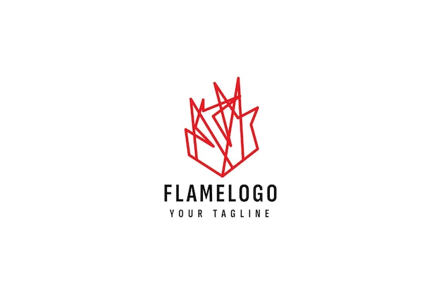 Flame logo vector icon illustration