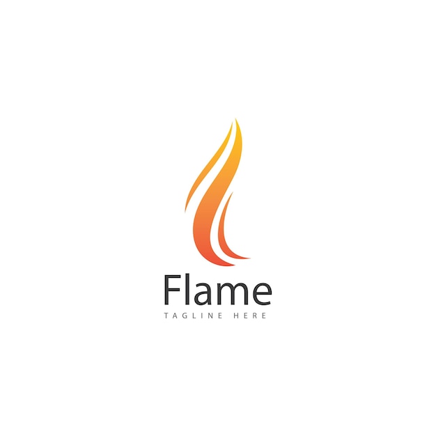 Пламя логотип Векторный шаблон огонь значок дизайн логотипа