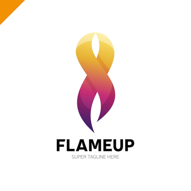 Flame-logotype sjabloon.