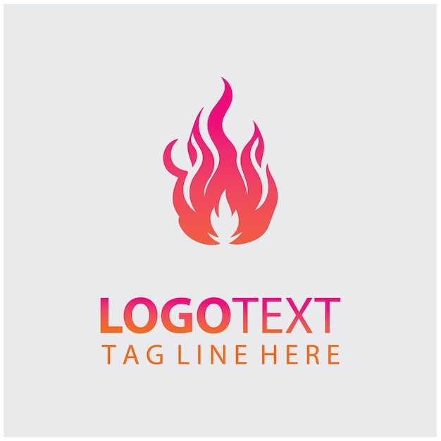 Flame Piller Logo Vector Illustrations