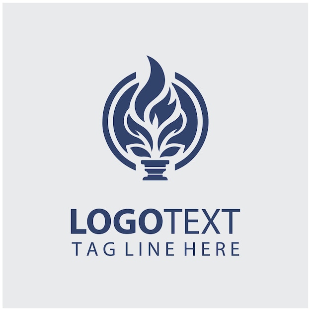 Flame Piller Logo Vector Illustrations