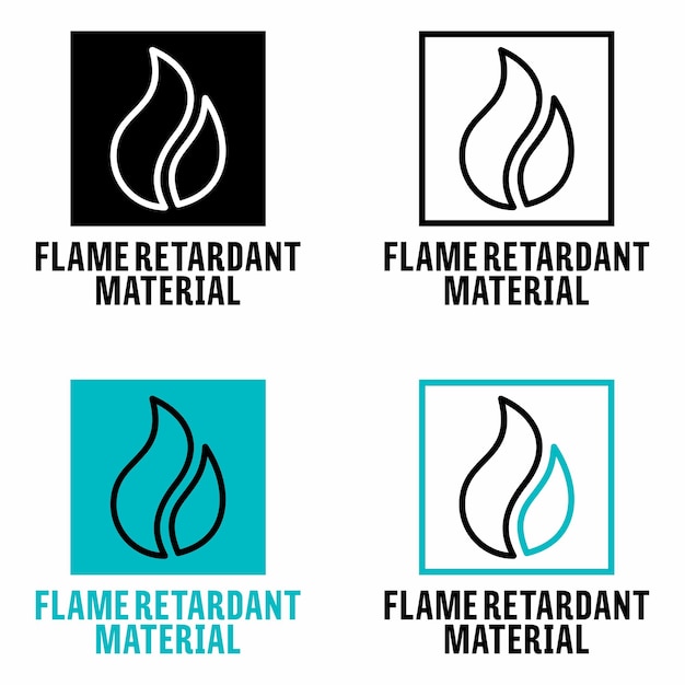 Flame retardant material fire resistant fabric information sign