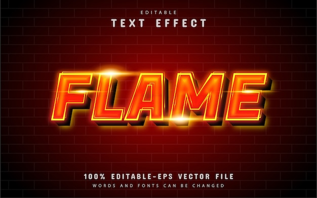 Flame text effect