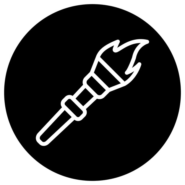 불꽃 터 아이콘 디자인 일러스트레이션