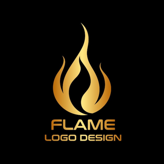 flame vector logo design