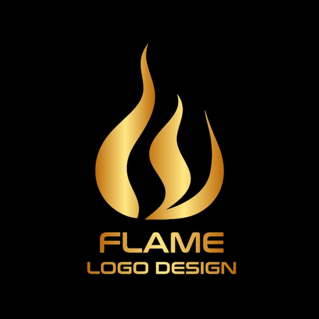 flame vector logo design
