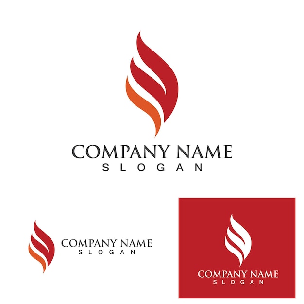 Flame with letter s logo design vector