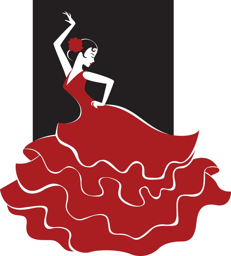Vector flamenco dansen