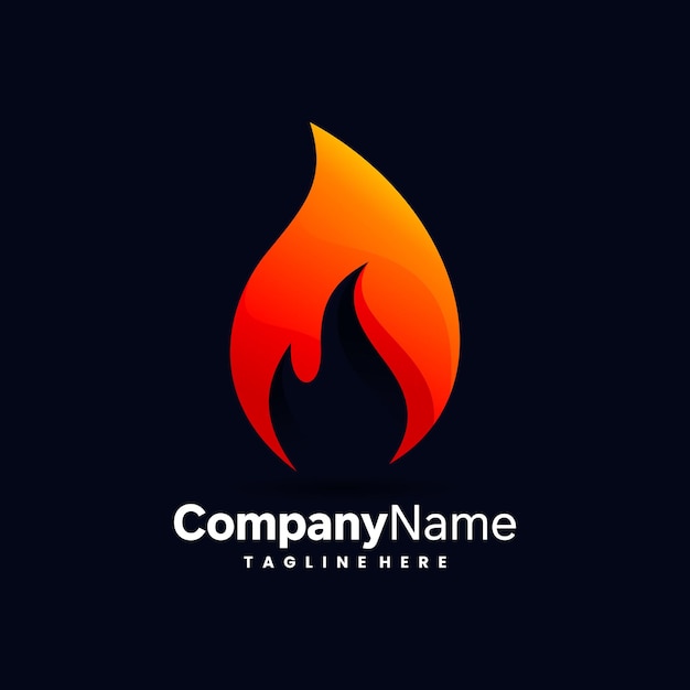 A flames fire logo isolated