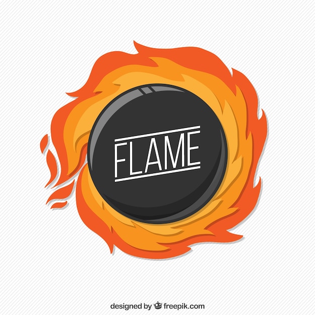 Vector flaming circle background