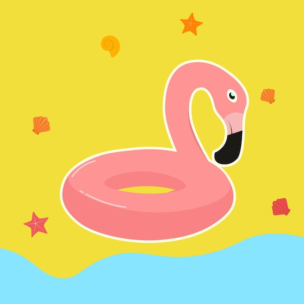 Flamingo Band Strand Accessoires Zomer Vector