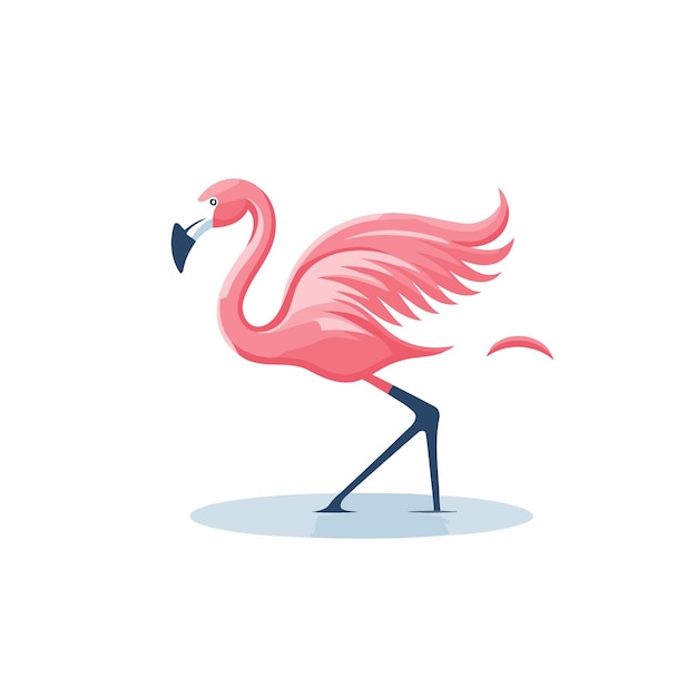 Векторная иллюстрация птицы-фламинго Икона птицы-Фламинго