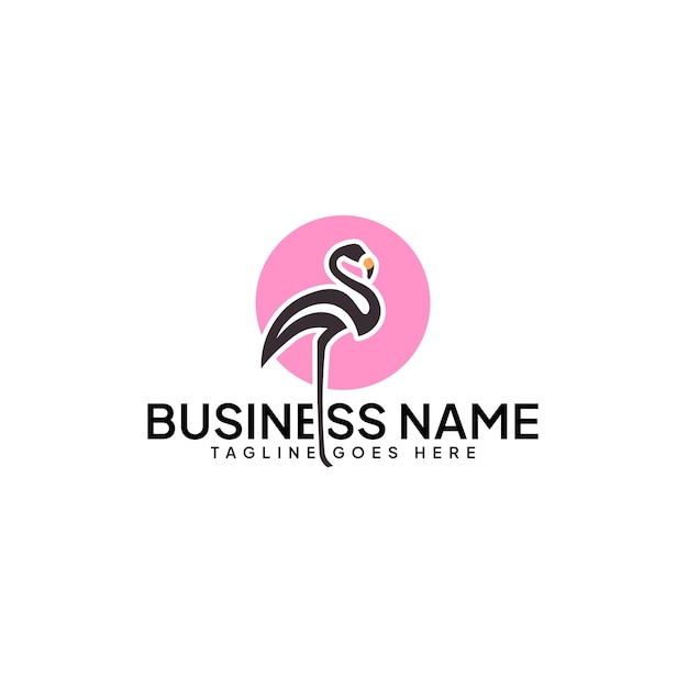 Flamingo Brand Identity Logo Vector Template