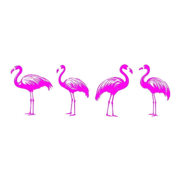 Vector flamingo iconset
