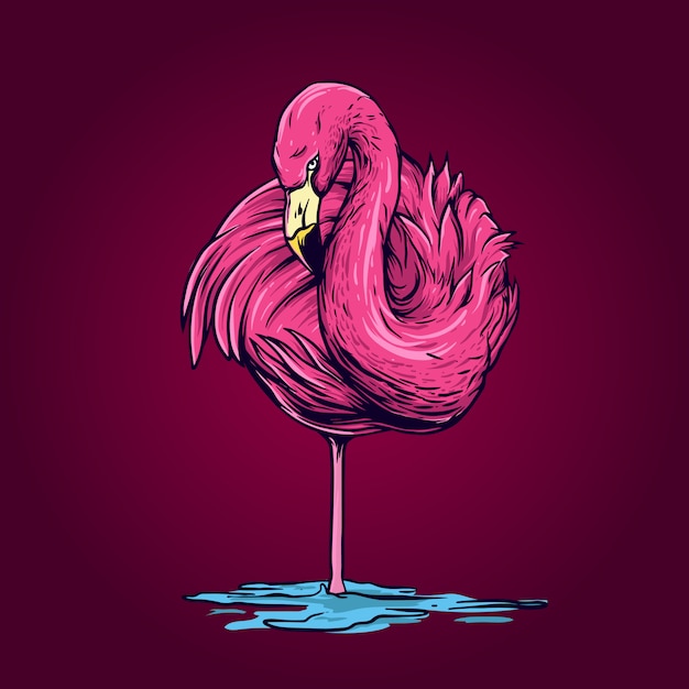 Vector flamingo illustratie