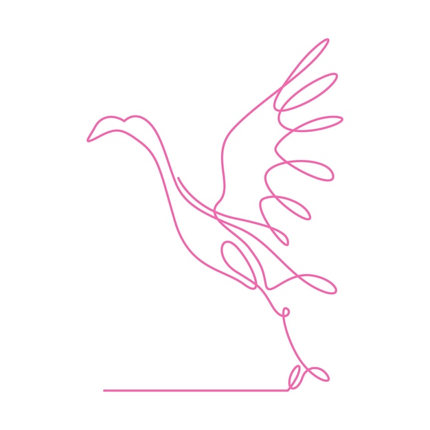 Дизайн линии фламинго