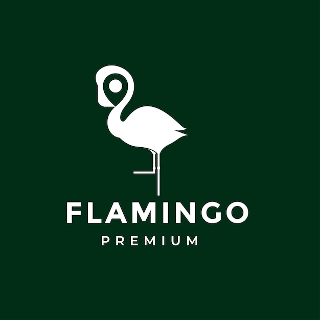 Flamingo logo design vector illustration icon symbol