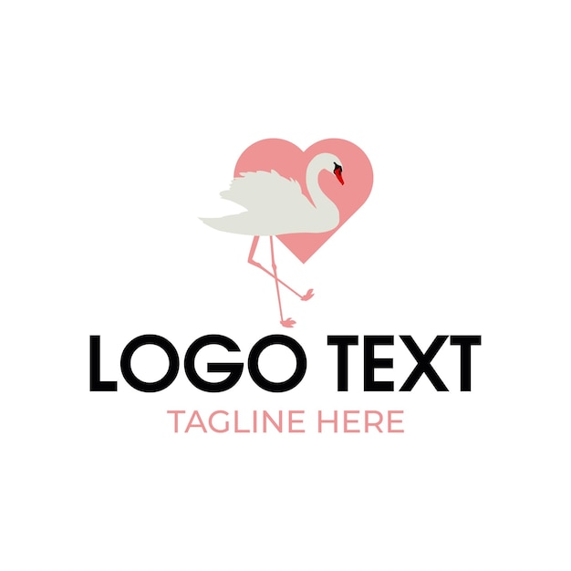 Vector flamingo logo design vector