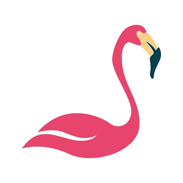 Vector flamingo logo icon design