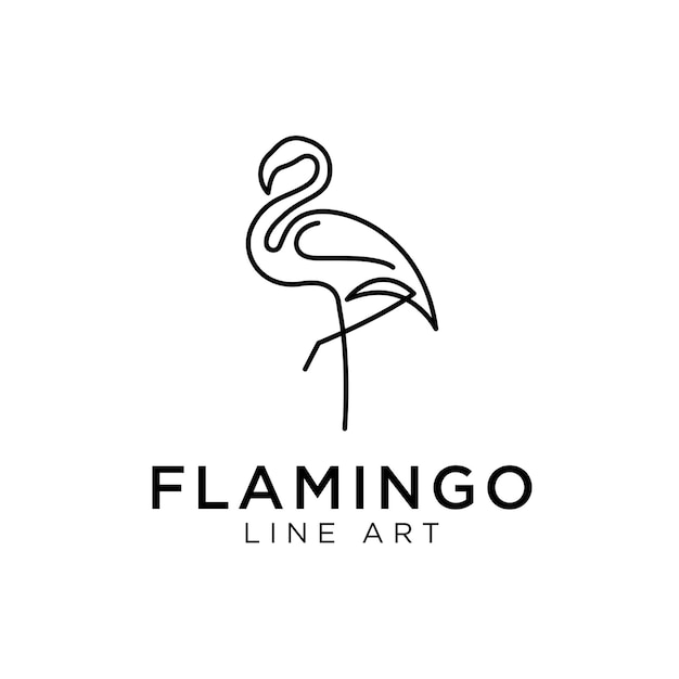 Flamingo 로고 모노 라인