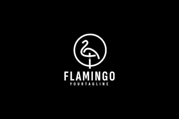 Flamingo logo vector icon illustration