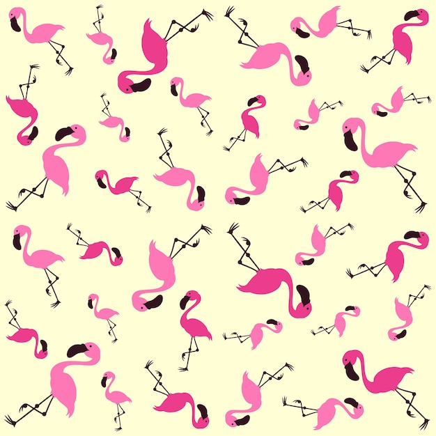 Flamingo naadloze vector patroon achtergrond, roze flamingo vector achtergrondontwerp