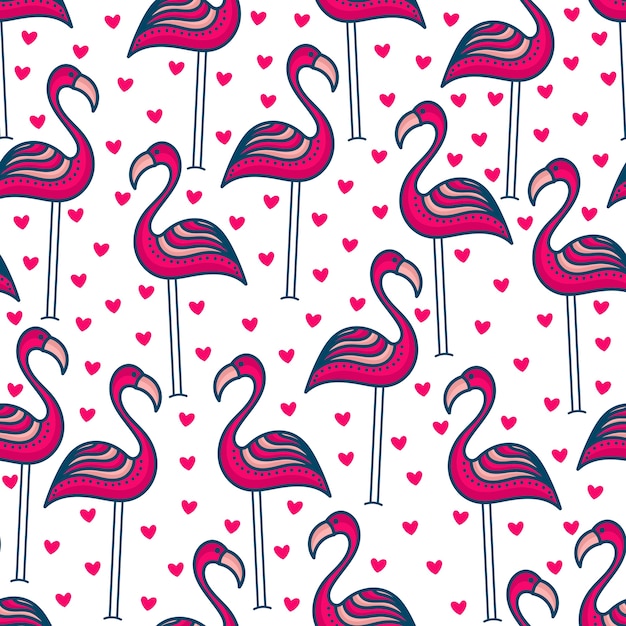 Vector flamingo pattern design