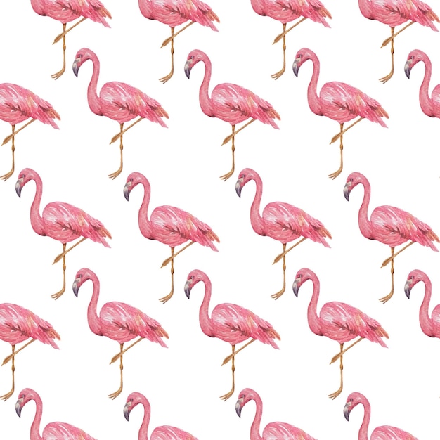 flamingo pattern watercolor