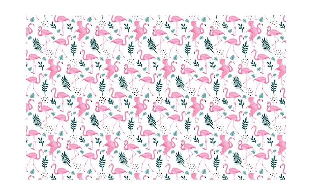 Vector flamingo pattern