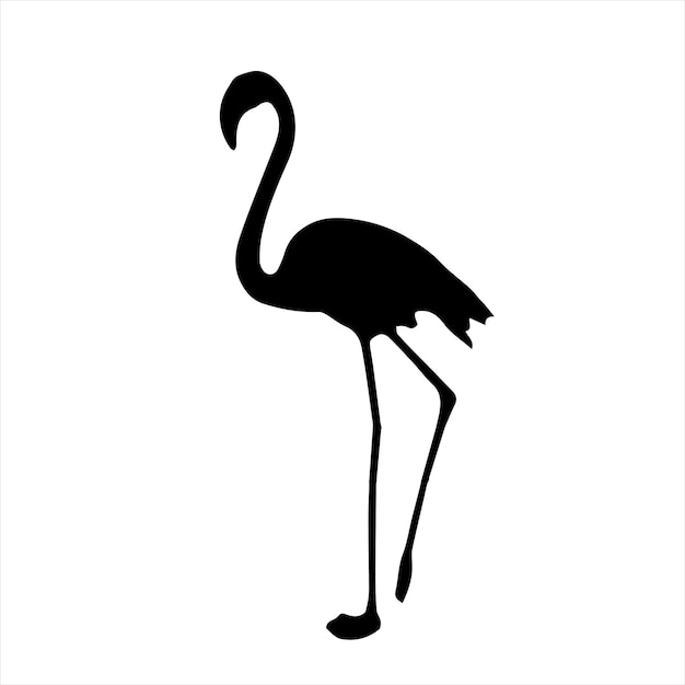 Flamingo in silhouette stock illustration