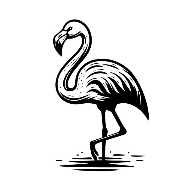 Vector flamingo svg