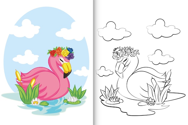 Watercolor Coloring Book Kids: (Volume 5) 12 Adorable Top-Notch Illustrations + 12 Inspiring Reference pages. Peacock, Kitten, Pubby, Flamingo