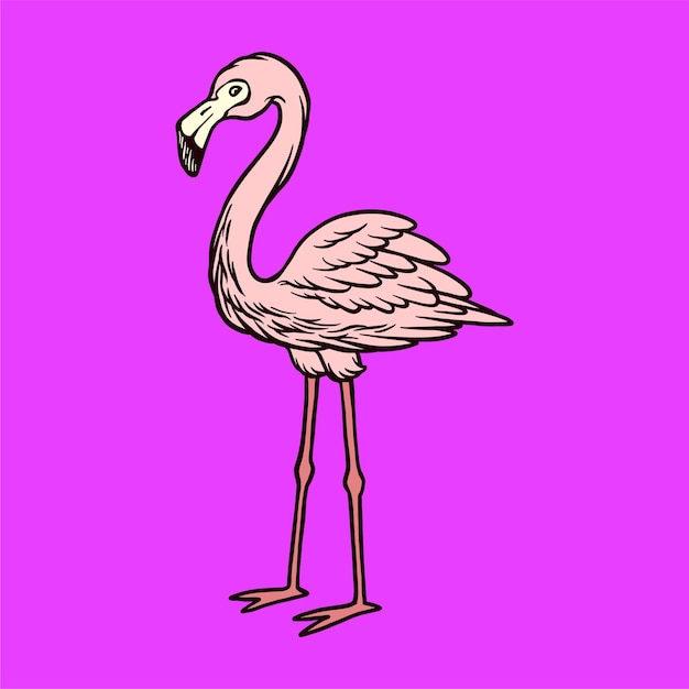 Flamingo Tropical Vector Illustration