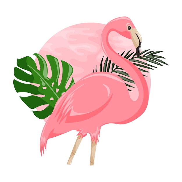 Flamingo vectorillustratie Roze flamingo