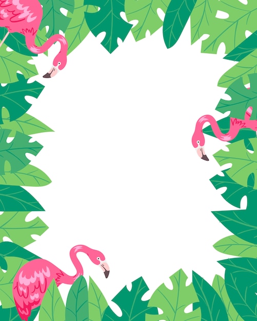 Flamingo verticale frame zomer poster