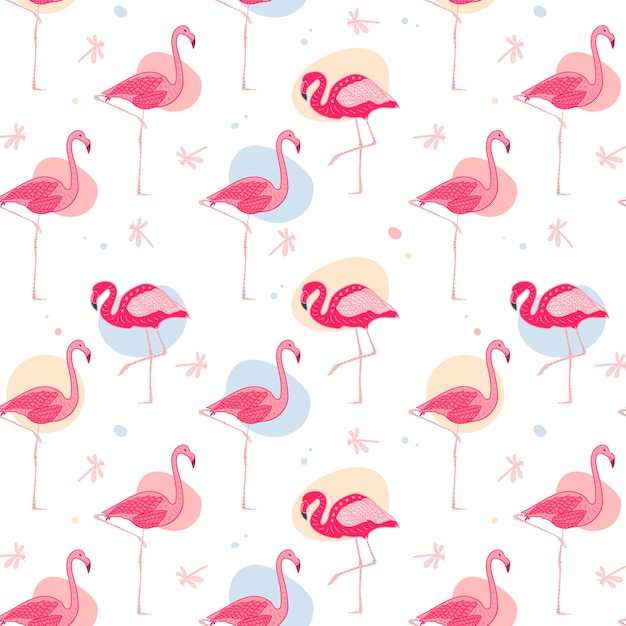 Vector flamingopatroon