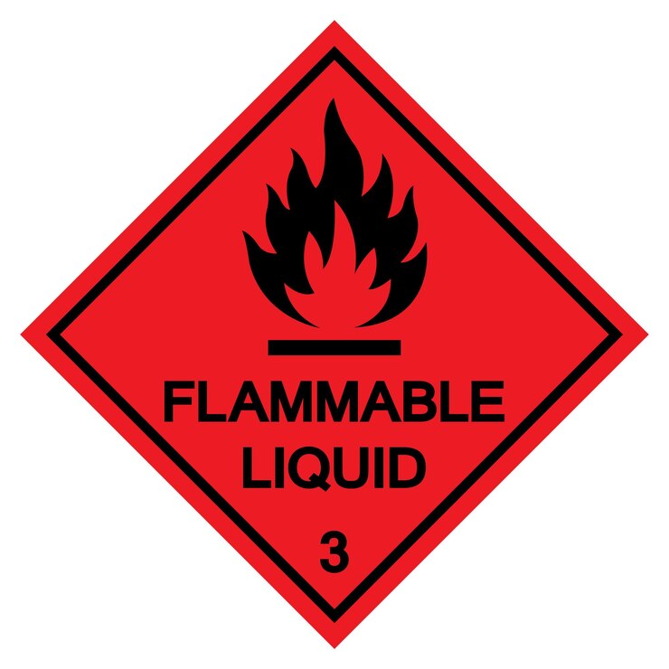 Flammable Liquid Symbol Sign Isolate On White BackgroundVector Illustration EPS10