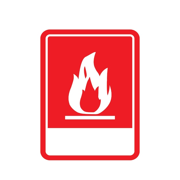 Вектор табло предупреждения о части легковоспламеняющегося объекта.