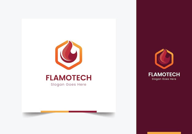 Flamotech Logo Concept ontwerpsjabloon