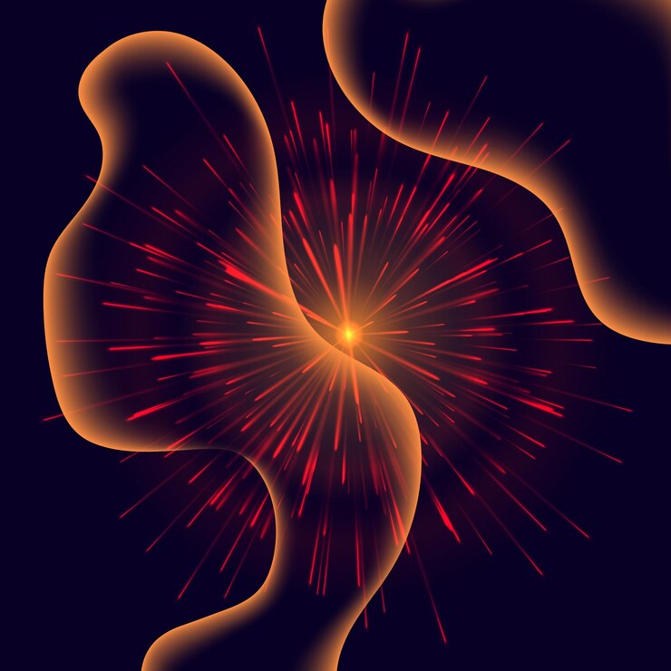 Vector flare lighting design fireworks element isolated vector flat background
