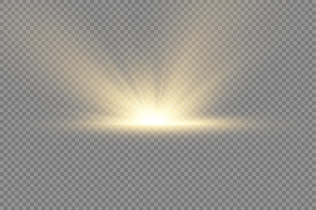 Flare special effect with rays of light