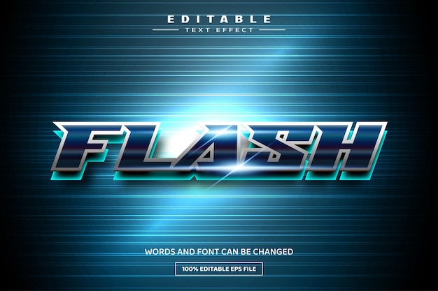 Редактируемый текстовый эффект Flash 3d