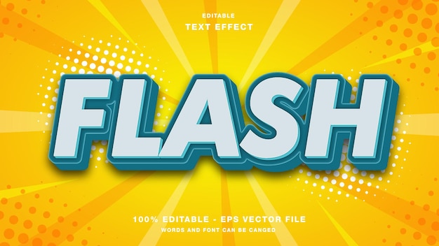 Effetto di testo modificabile flash 3d