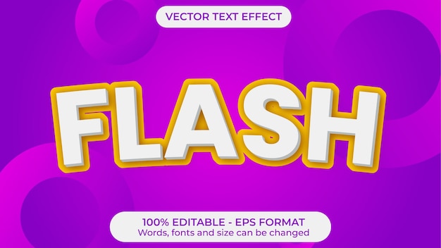 Flash 3d Modern Vector Text Effect