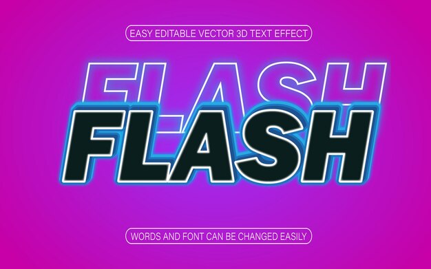 Flash 3D-teksteffect bewerkbaar ontwerp