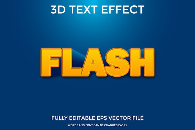 Flash 3d text style effect eps premium template